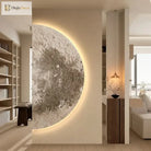 Dlight Decor LED Moon Wall Lamp with Remote Dimming Wall Art