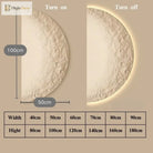 Dlight Decor LED Moon Wall Lamp with Remote Dimming Wall Art