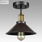 Morgan Meets Modern Functionality: Black Conic Semi - Flush Ceiling Light