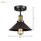 Morgan Meets Modern Functionality: Black Conic Semi - Flush Ceiling Light
