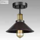 Morgan Meets Modern Functionality: Black Conic Semi - Flush Ceiling Light