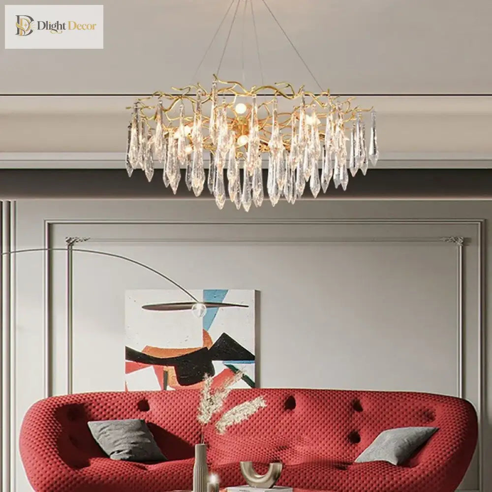Multi - Color Glass Drop Ceiling Chandeliers - Luxury Led Pendant Lights For Post - Modern Home
