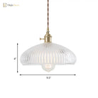 Natalie Vintage Clear Glass Pendant Lamp