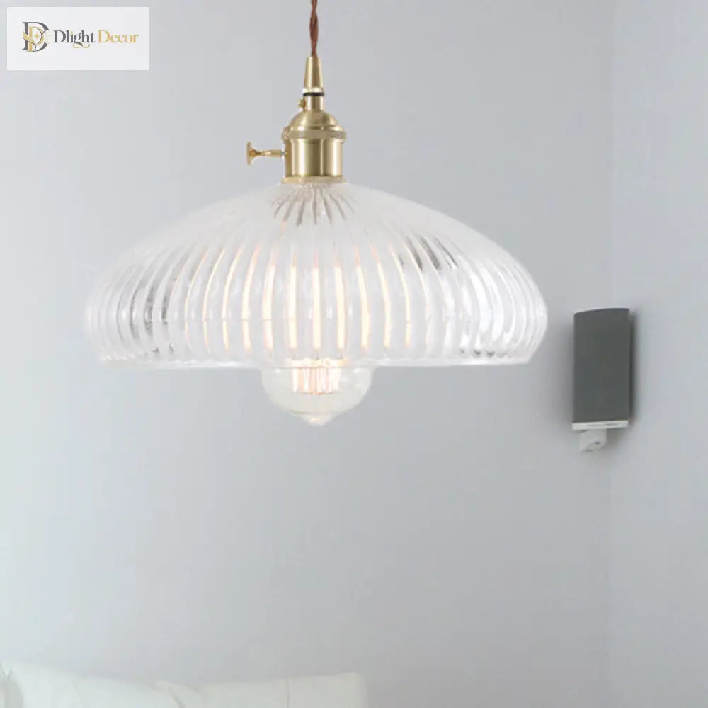 Natalie Vintage Clear Glass Pendant Lamp