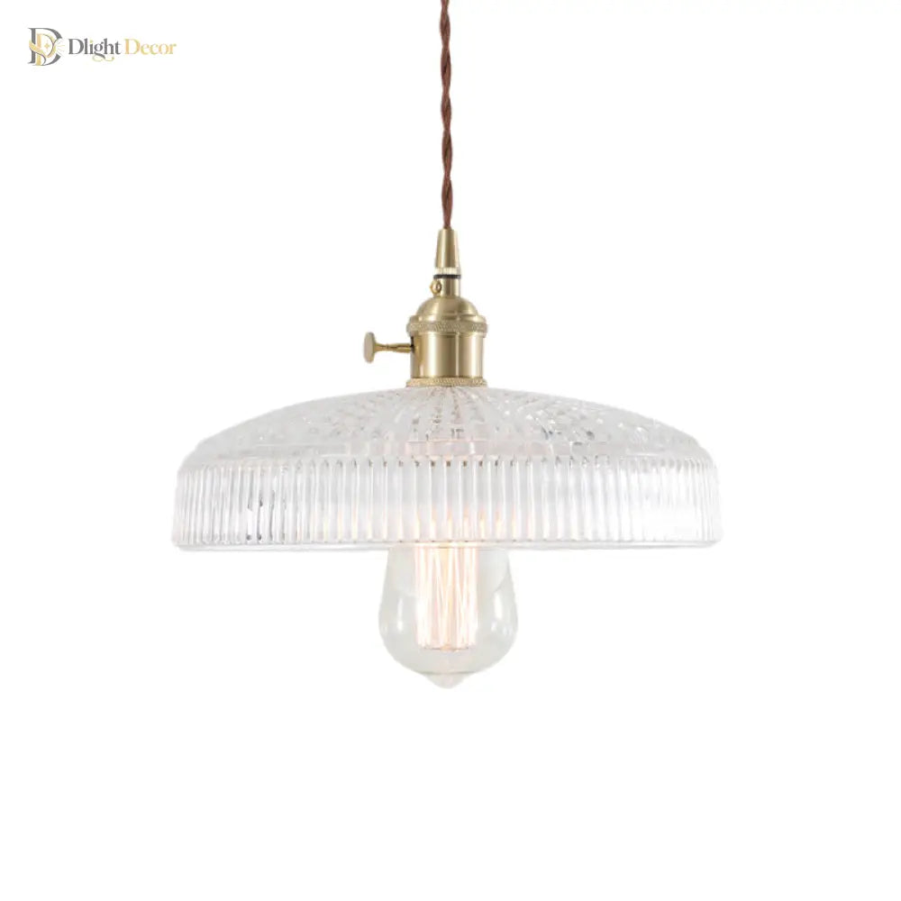Natalie Vintage Clear Glass Pendant Lamp