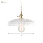 Natalie Vintage Clear Glass Pendant Lamp