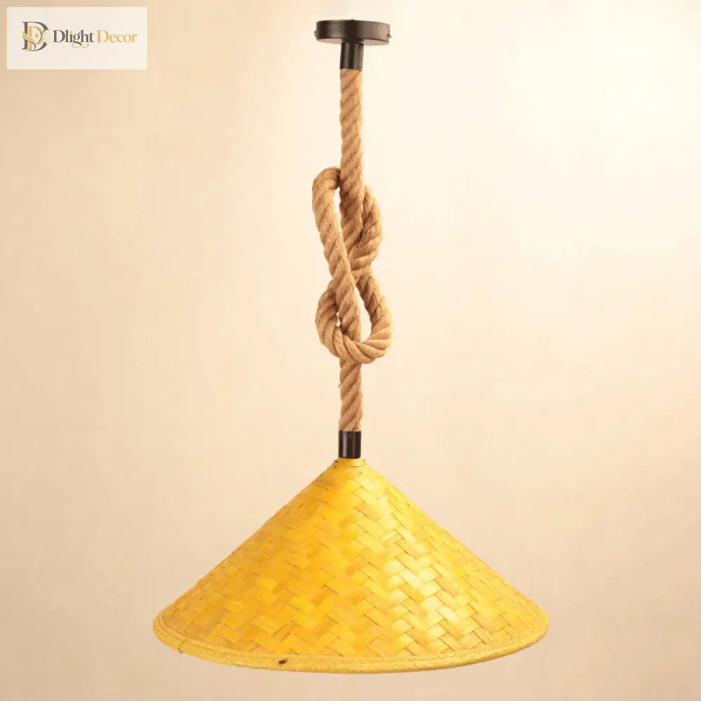 Reagan Farmhouse Pendant Lamp - Natural Rattan Charm