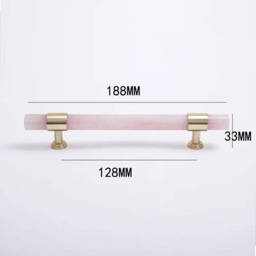 Natural Marble and Crystal T-Bar Cabinet Handles – Modern Brass Knobs for Kitchen Dresser and Furniture Pulls