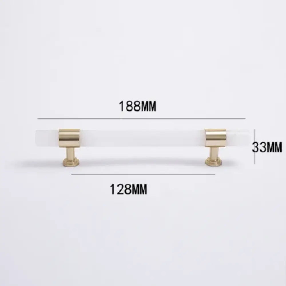 Natural Marble and Crystal T-Bar Cabinet Handles – Modern Brass Knobs for Kitchen Dresser and Furniture Pulls
