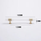 Natural Marble and Crystal T-Bar Cabinet Handles – Modern Brass Knobs for Kitchen Dresser and Furniture Pulls