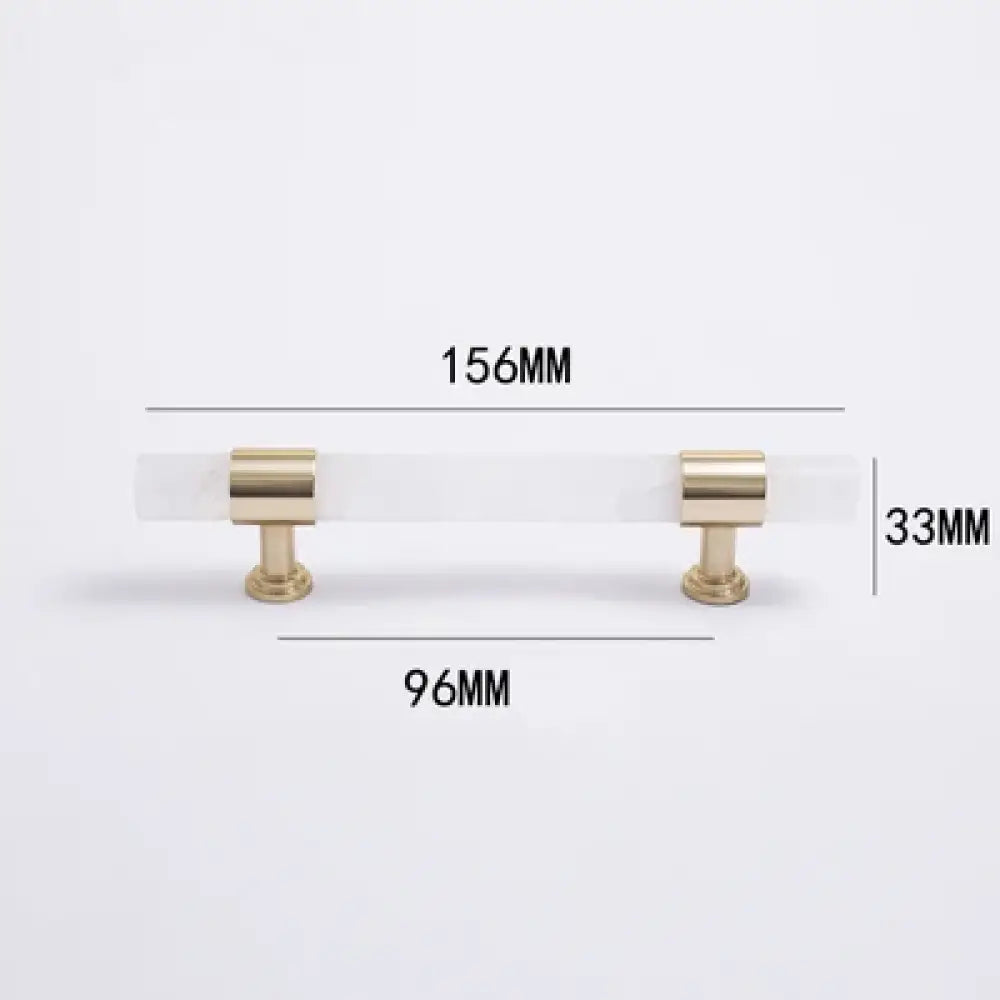 Natural Marble and Crystal T-Bar Cabinet Handles – Modern Brass Knobs for Kitchen Dresser and Furniture Pulls