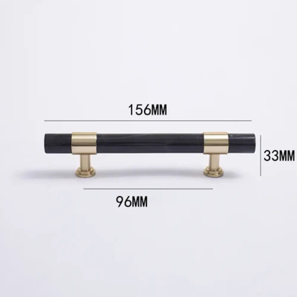 Natural Marble and Crystal T-Bar Cabinet Handles – Modern Brass Knobs for Kitchen Dresser and Furniture Pulls