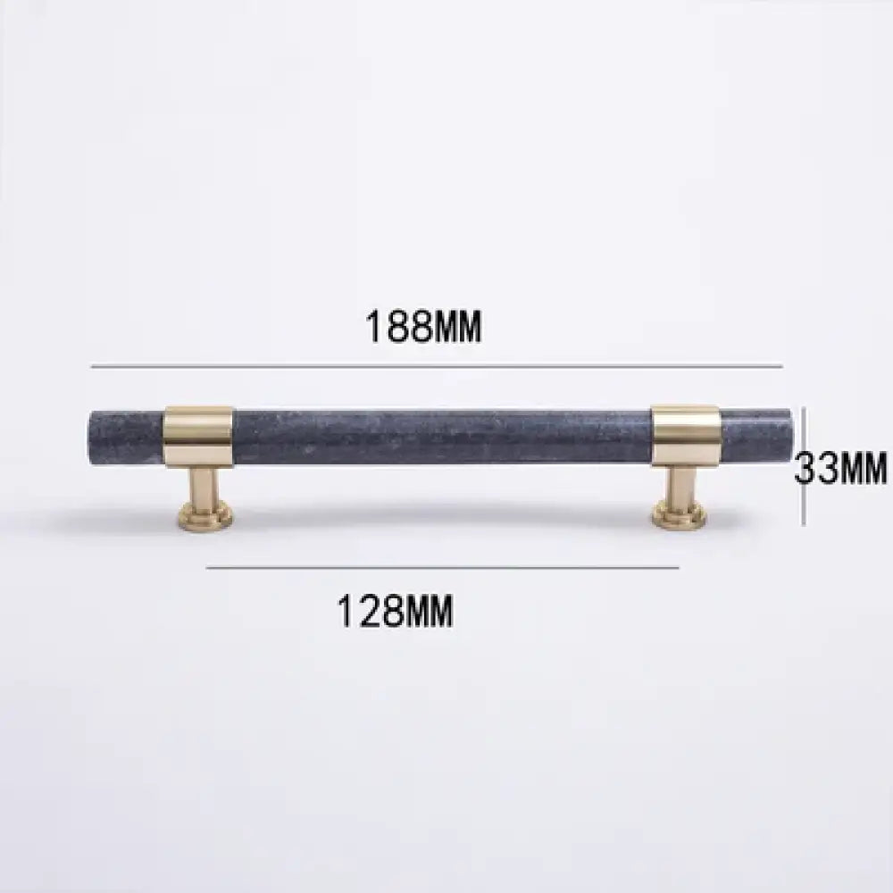 Natural Marble and Crystal T-Bar Cabinet Handles – Modern Brass Knobs for Kitchen Dresser and Furniture Pulls