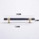Natural Marble and Crystal T-Bar Cabinet Handles – Modern Brass Knobs for Kitchen Dresser and Furniture Pulls