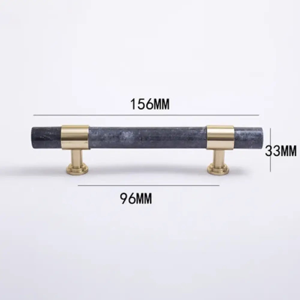 Natural Marble and Crystal T-Bar Cabinet Handles – Modern Brass Knobs for Kitchen Dresser and Furniture Pulls