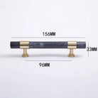 Natural Marble and Crystal T-Bar Cabinet Handles – Modern Brass Knobs for Kitchen Dresser and Furniture Pulls