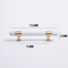 Natural Marble and Crystal T-Bar Cabinet Handles – Modern Brass Knobs for Kitchen Dresser and Furniture Pulls