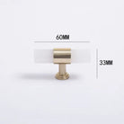 Natural Marble and Crystal T-Bar Cabinet Handles – Modern Brass Knobs for Kitchen Dresser and Furniture Pulls