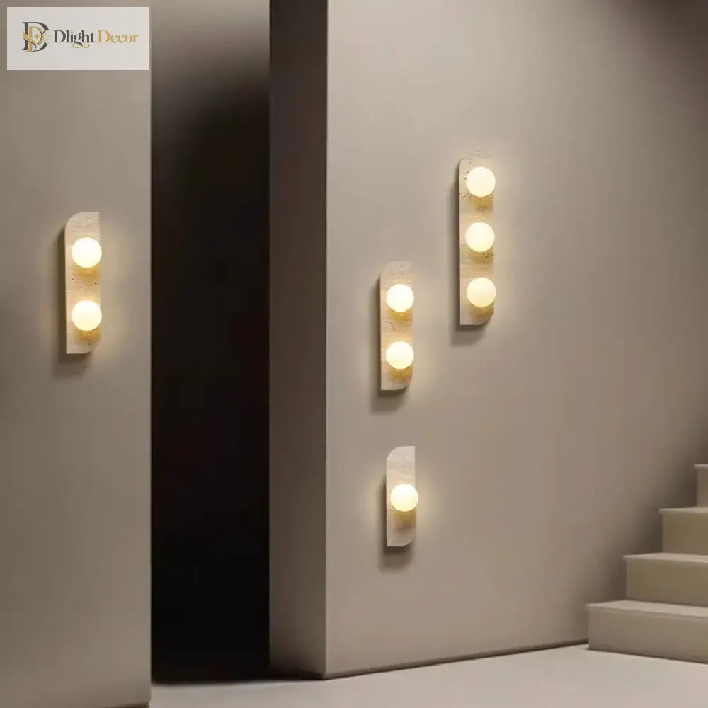 Natural Stone Wall Lamp - Art Decor Sconce For Foyers Dining Rooms Bedrooms Stairs Aisles And