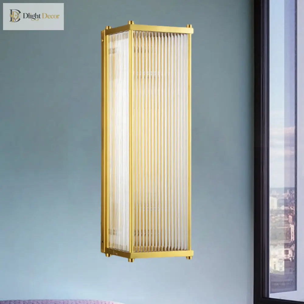 Nevaeh Modern Crystal Cuboid Wall Sconce: Light Up Your Space With Grace