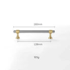 Nickel-Plated Brass Cabinet Handles – Gold and Matte Silver T-Bar Pulls for Wardrobes and Drawers 160mm Handles