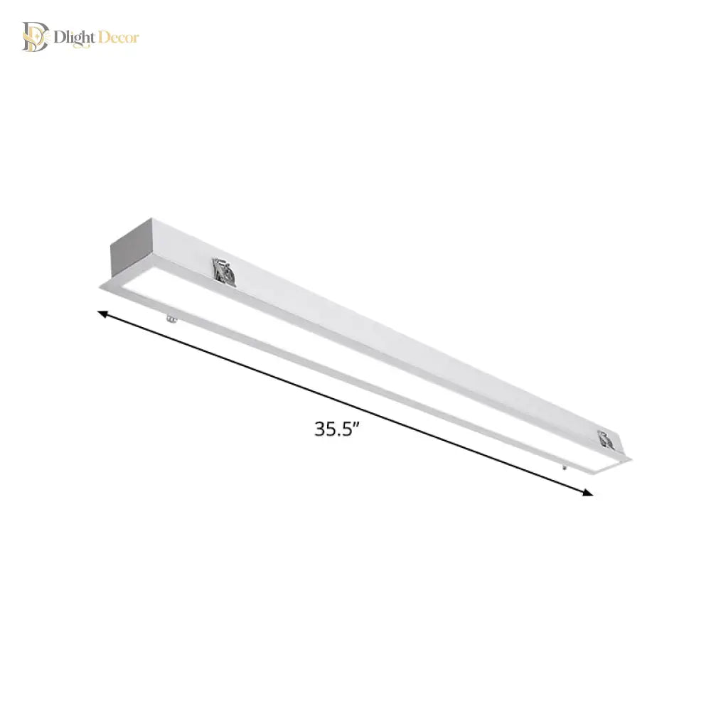 Nora Modern Led Light Bar - White Flush Mount In Multiple Sizes