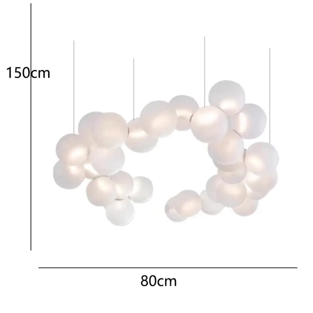 Nordic Linear Glass Pendant Chandelier – configuration option 7