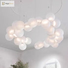 Nordic Linear Glass Pendant Chandelier – product view 2