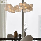 Nordic Linear Glass Pendant Chandelier – product view 5