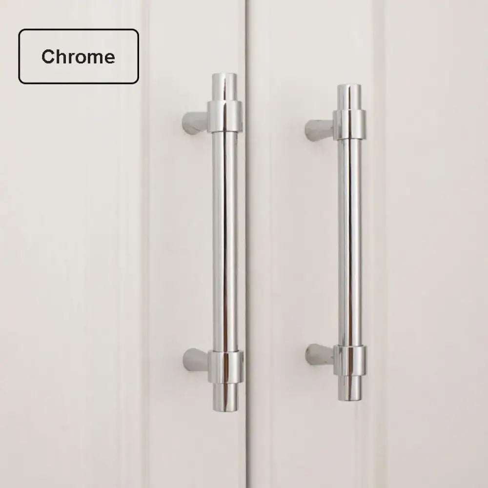 Nordic Brass Furniture Handles – Gold Black Chrome Cabinet Bar Pulls (50mm-500mm) Chrome / 500mmx 416CC Handles