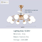 Nordic Living Room Fan Lamp Frequency Conversion Restaurant Ceiling Invisible Light Luxury Cystal