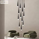 Contemporary Stair Chandelier - Elevate Your Duplex Apartment With Nordic Loft Elegance Pendant