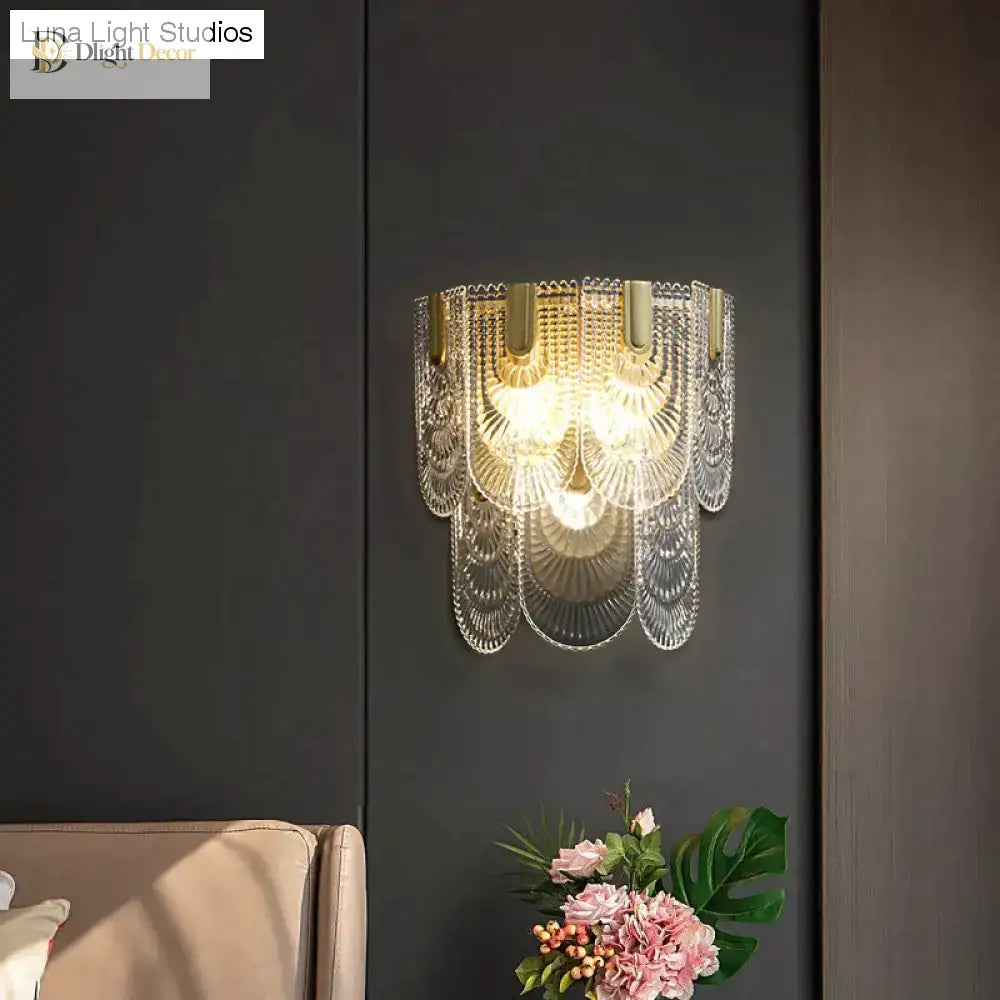 Nordic Light Luxury Creative Bedroom Bedside Copper Wall Lamp Lamps