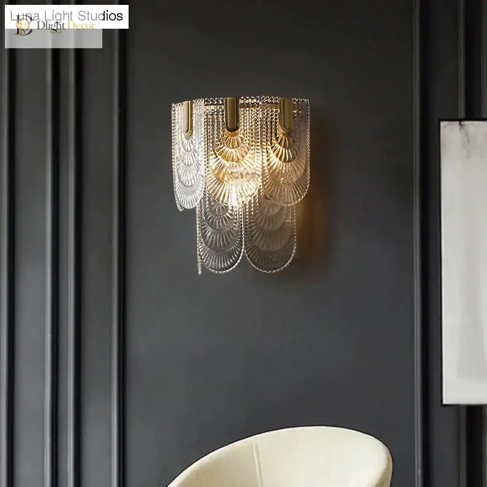 Nordic Light Luxury Creative Bedroom Bedside Copper Wall Lamp Lamps