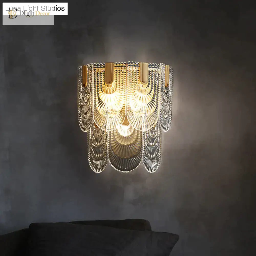 Nordic Light Luxury Creative Bedroom Bedside Copper Wall Lamp Lamps