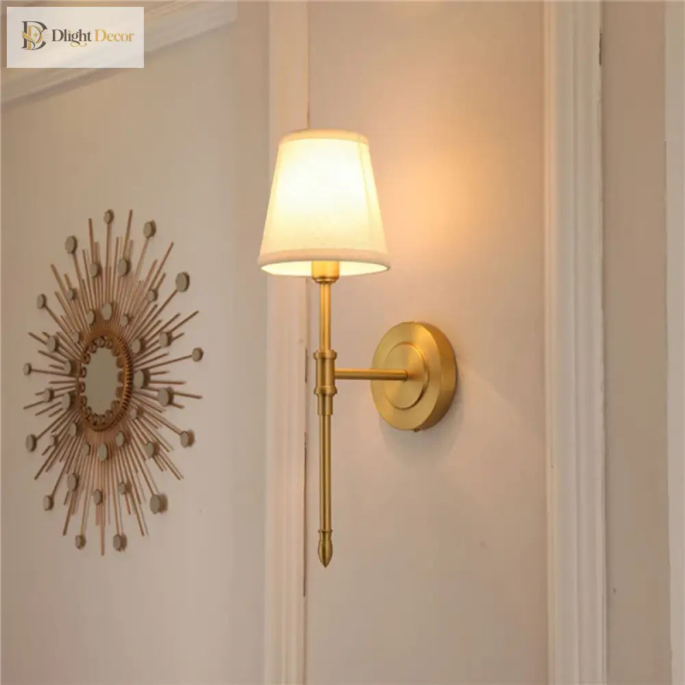 Nordic Copper Wall Lamp - Elegant Rural Decorative Lighting For Bedrooms Mirrors Corridors And