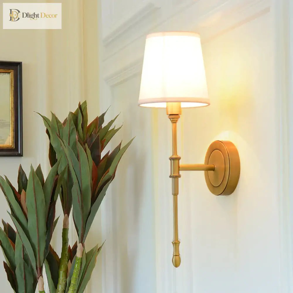 Nordic Copper Wall Lamp - Elegant Rural Decorative Lighting For Bedrooms Mirrors Corridors And