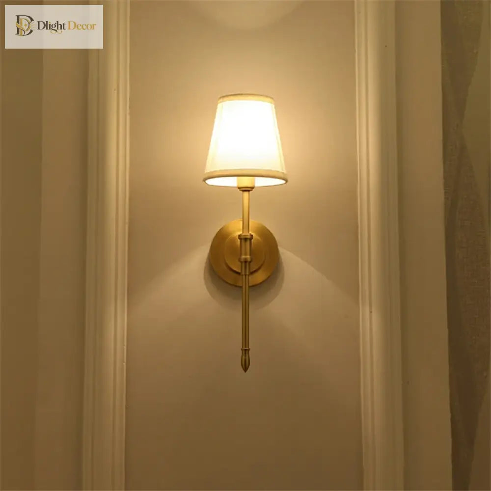 Nordic Copper Wall Lamp - Elegant Rural Decorative Lighting For Bedrooms Mirrors Corridors And