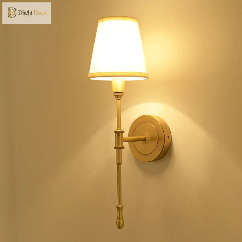 Nordic Copper Wall Lamp - Elegant Rural Decorative Lighting For Bedrooms Mirrors Corridors And