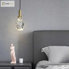 Nordic Pendant Light Gold Luxury Italian Design Crystal Dining Room Kitchen Suspension Indoor