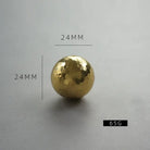 Nordic Handmade Brass Hammered Cabinet Handles – High-End Pulls for Drawers Wardrobes and Kitchen Furniture Ball medium