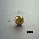 Nordic Handmade Brass Hammered Cabinet Handles – High-End Pulls for Drawers Wardrobes and Kitchen Furniture Ball small