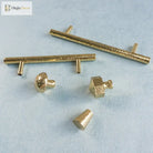 Nordic Handmade Brass Hammered Cabinet Handles – High-End Pulls for Drawers Wardrobes and Kitchen Furniture Knobs