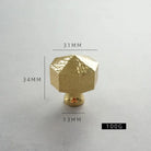 Nordic Handmade Brass Hammered Cabinet Handles – High-End Pulls for Drawers Wardrobes and Kitchen Furniture Octagonal