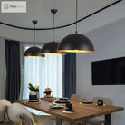 Nordic Retro Industrial Black Ceiling Pendant Lamp - Perfect For Restaurant Dining Table And Bar