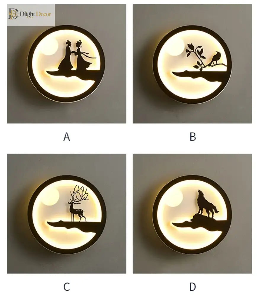 Dlight Decor Nordic Character Glow Wall Lamp Wall Art