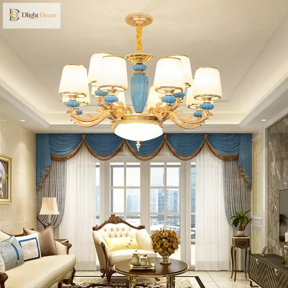 Modern Nordic Ceramic Crystal Chandelier - A Minimalist Lighting Fixture For Living Rooms Dining