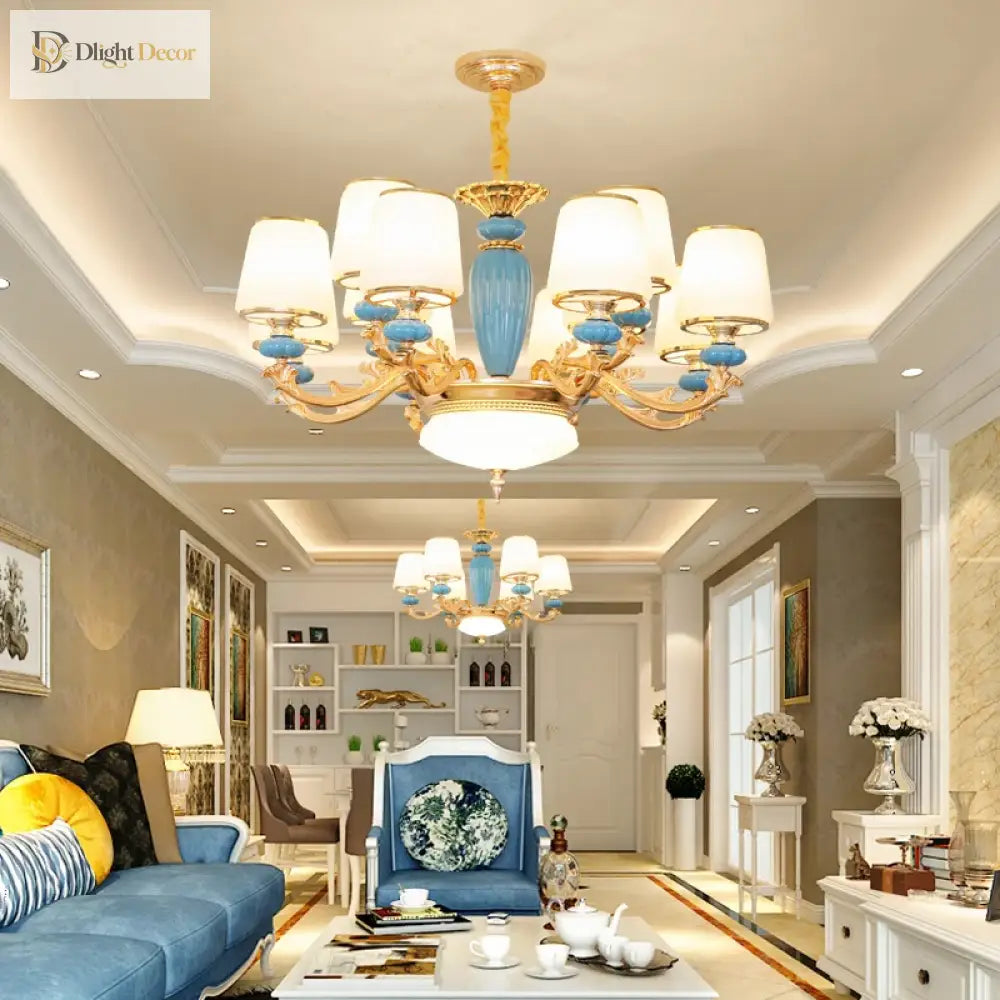 Modern Nordic Ceramic Crystal Chandelier - A Minimalist Lighting Fixture For Living Rooms Dining