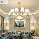 Modern Nordic Ceramic Crystal Chandelier - A Minimalist Lighting Fixture For Living Rooms Dining