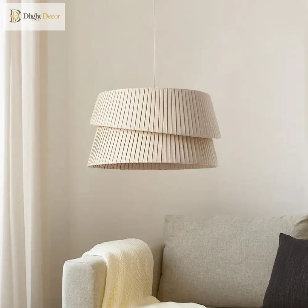 Nordic Minimalist Handmade Fabric Pendant Lamp - Warm And Romantic Lighting For Living Rooms